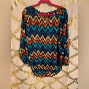 Absolute Angel Vibrant Chevron Blouse
